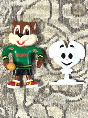 Vintage 90’s Bendy Skippy Peanut Butter Mascot & Trix Rabbit Cereal Squad Figure